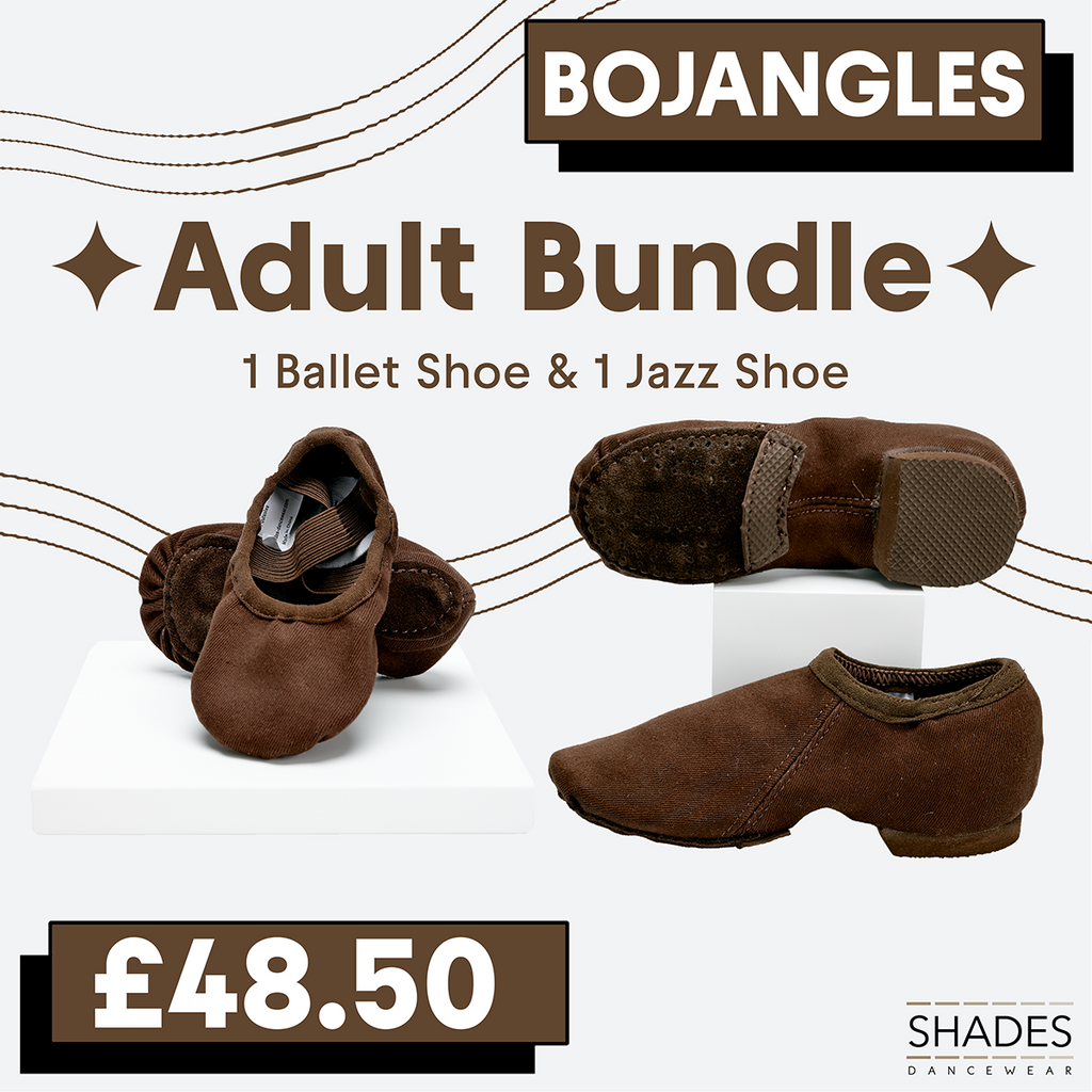 Bojangles - 1 Pair Adult Ballet Shoes & 1 Pair Adult Jazz Shoes Bundle