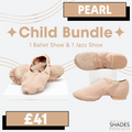 Pearl - 1 Pair Child Ballet Shoes & 1 Pair Child Jazz Shoes Bundle